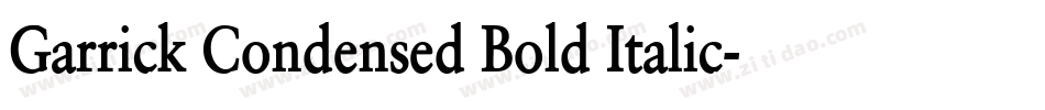 Garrick Condensed Bold Italic字体转换